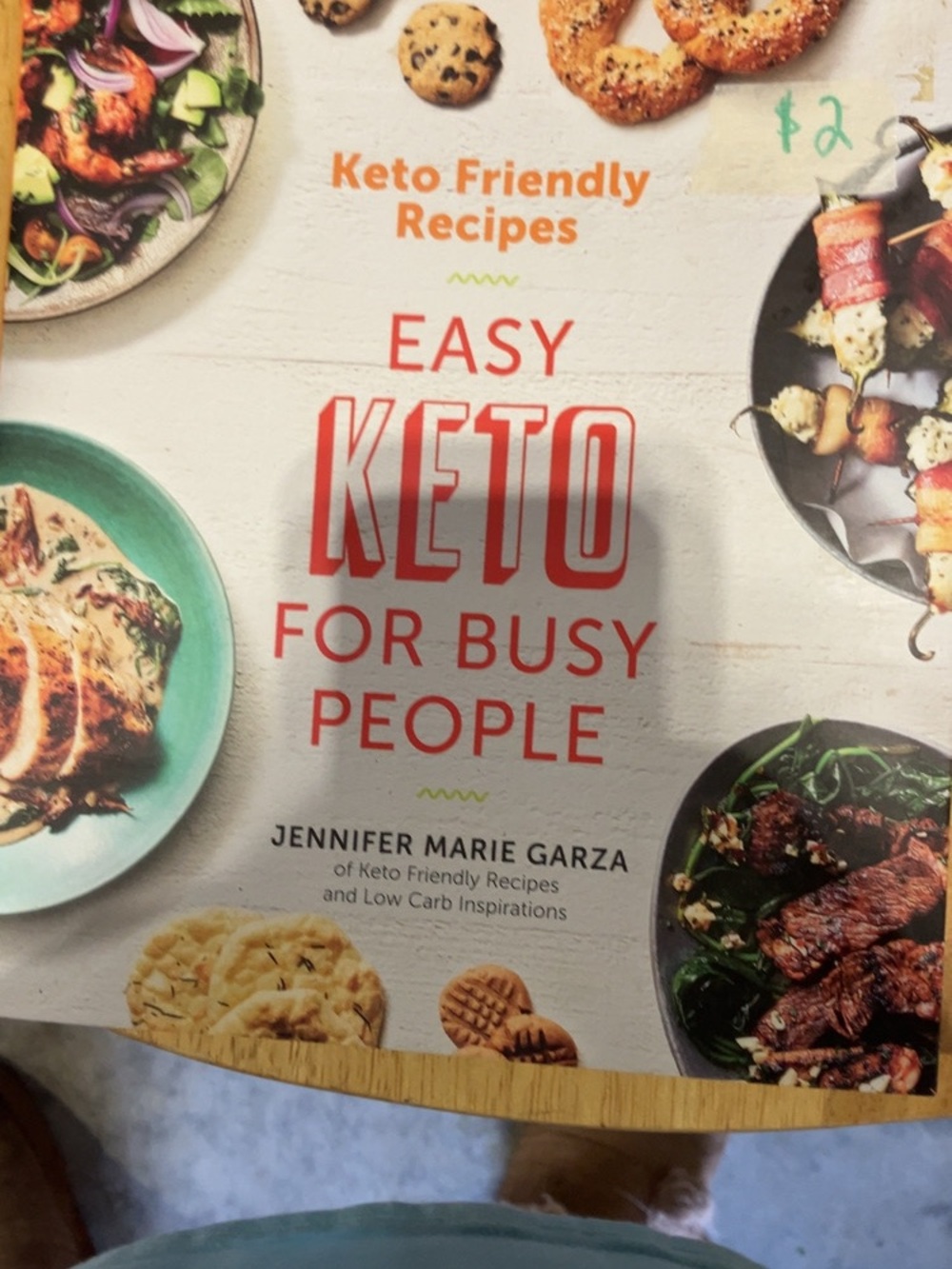 Easy Keto for Busy People Cookbook - Red & Cream Cover